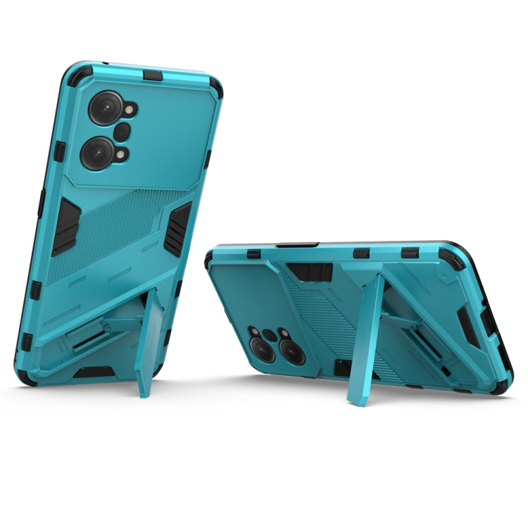 For OPPO K10 Pro 5G China Punk Armor 2 in 1 PC + TPU Shockproof Phone Case with Invisible Holder