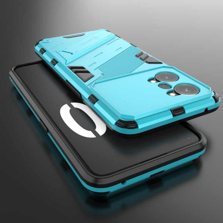 For OPPO K10 Pro 5G China Punk Armor 2 in 1 PC + TPU Shockproof Phone Case with Invisible Holder