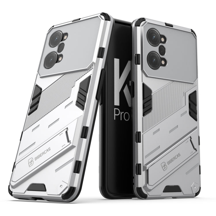 For OPPO K10 Pro 5G China Punk Armor 2 in 1 PC + TPU Shockproof Phone Case with Invisible Holder
