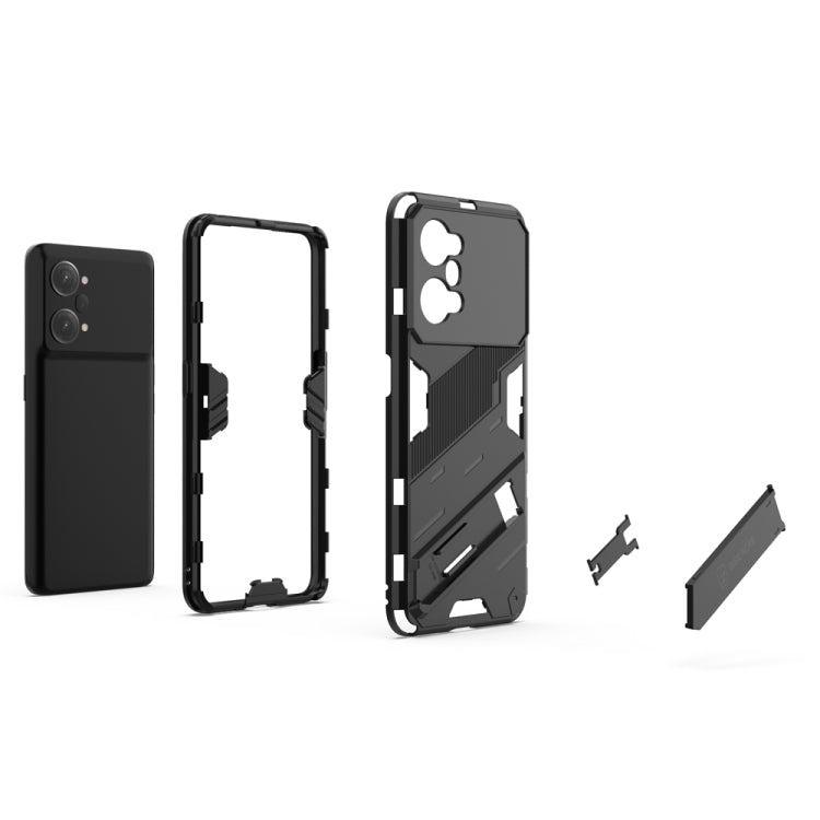 For OPPO K10 Pro 5G China Punk Armor 2 in 1 PC + TPU Shockproof Phone Case with Invisible Holder