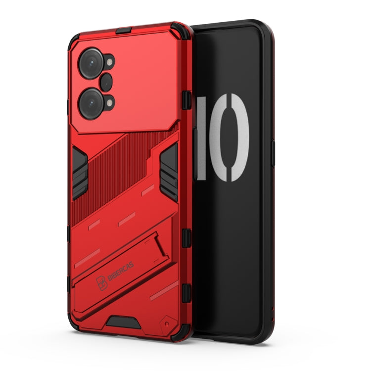 For OPPO K10 Pro 5G China Punk Armor 2 in 1 PC + TPU Shockproof Phone Case with Invisible Holder