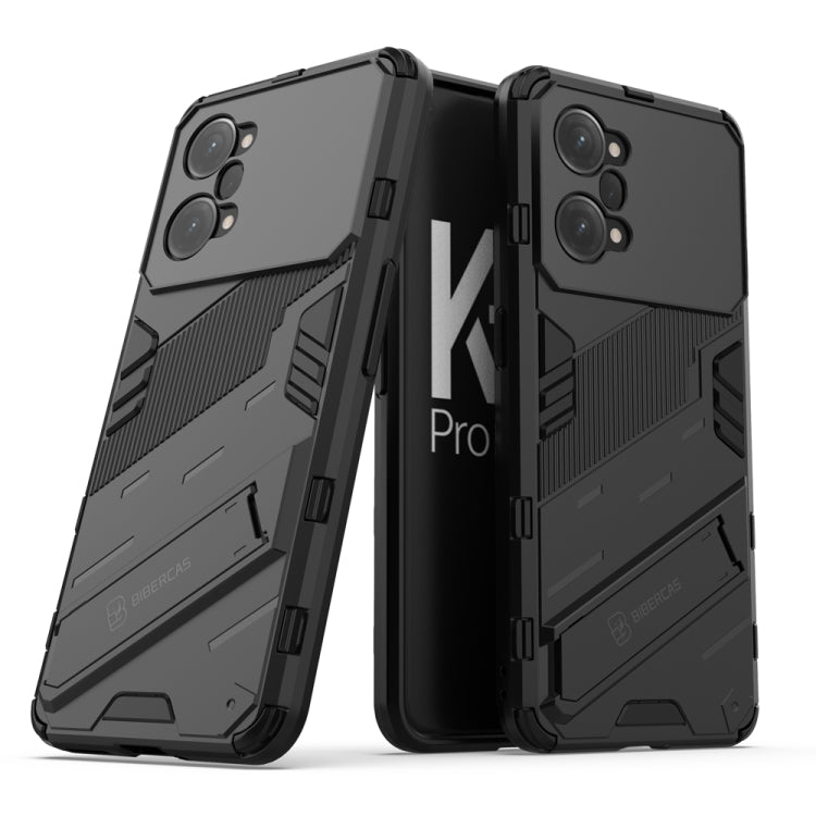 For OPPO K10 Pro 5G China Punk Armor 2 in 1 PC + TPU Shockproof Phone Case with Invisible Holder