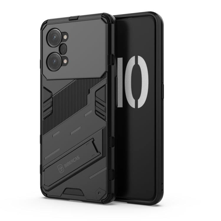 For OPPO K10 Pro 5G China Punk Armor 2 in 1 PC + TPU Shockproof Phone Case with Invisible Holder