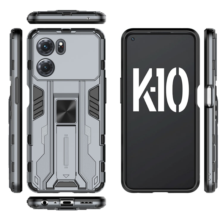 For OPPO K10 5G Supersonic PC + TPU Shock-proof Protective Phone Case with Holder