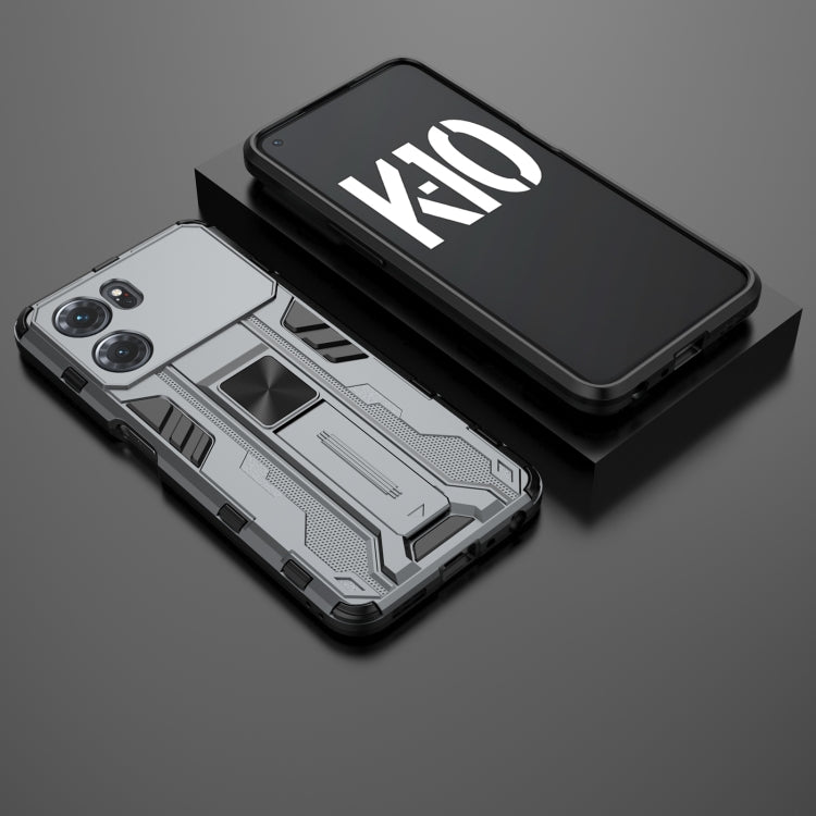 For OPPO K10 5G Supersonic PC + TPU Shock-proof Protective Phone Case with Holder