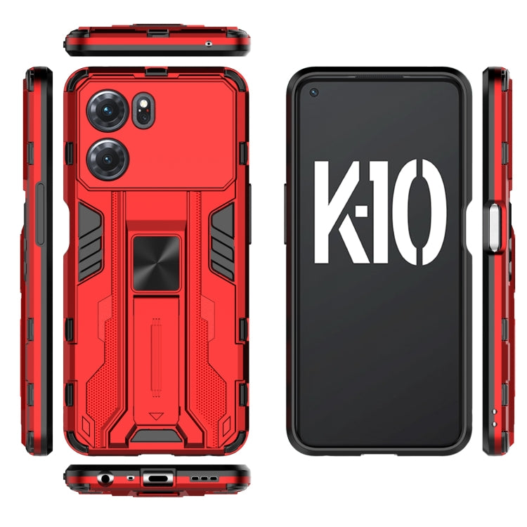 For OPPO K10 5G Supersonic PC + TPU Shock-proof Protective Phone Case with Holder