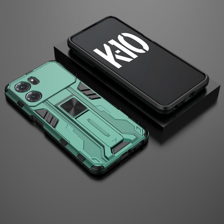 For OPPO K10 5G Supersonic PC + TPU Shock-proof Protective Phone Case with Holder