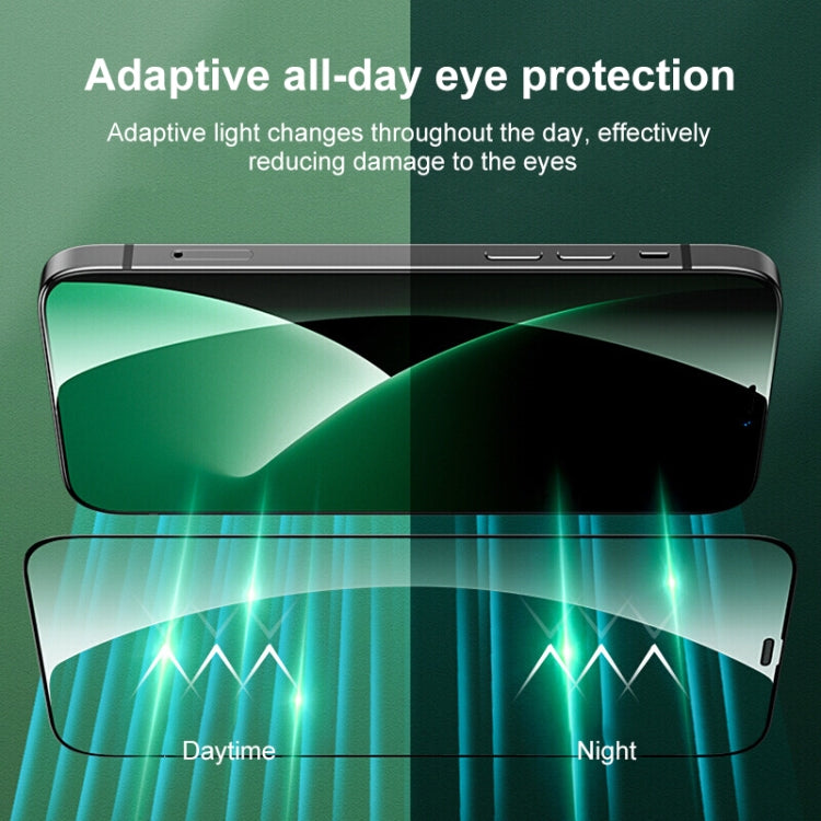 For iPhone 13 mini 25pcs Green Light Eye Protection Tempered Glass Film