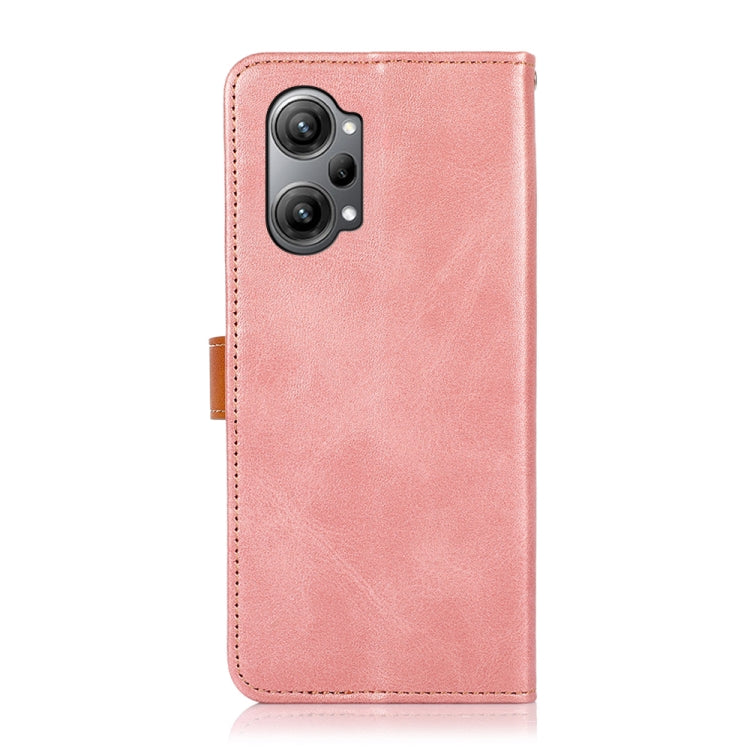 For OPPO K10 Pro 5G Chinese KHAZNEH Dual-color Cowhide Texture Leather Phone Case