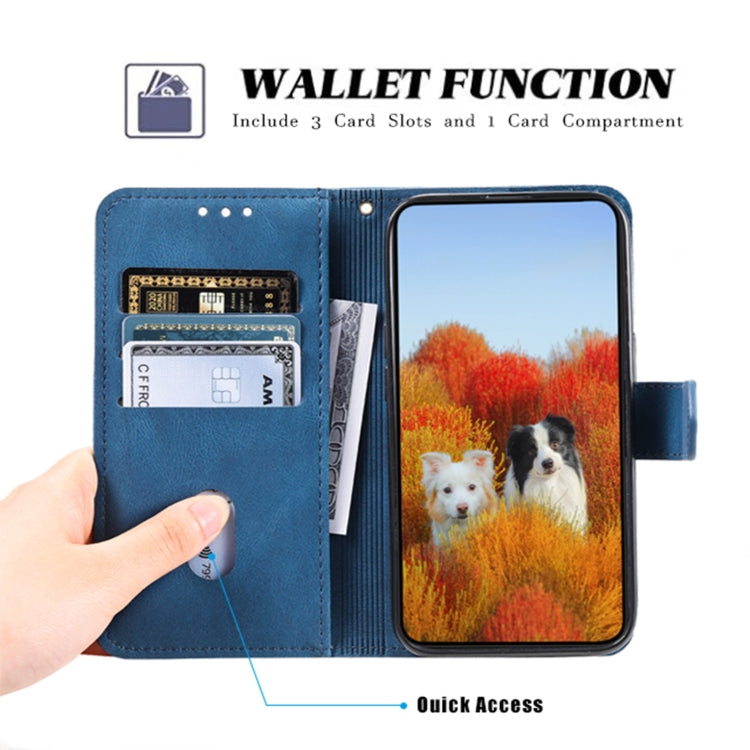 For OPPO A74 4G Splicing Leather Phone Case