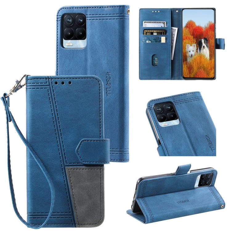 For OPPO Realme 8 Pro Splicing Leather Phone Case