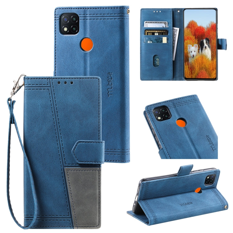 For Xiaomi Redmi 9C/Redmi 10A Splicing Leather Phone Case