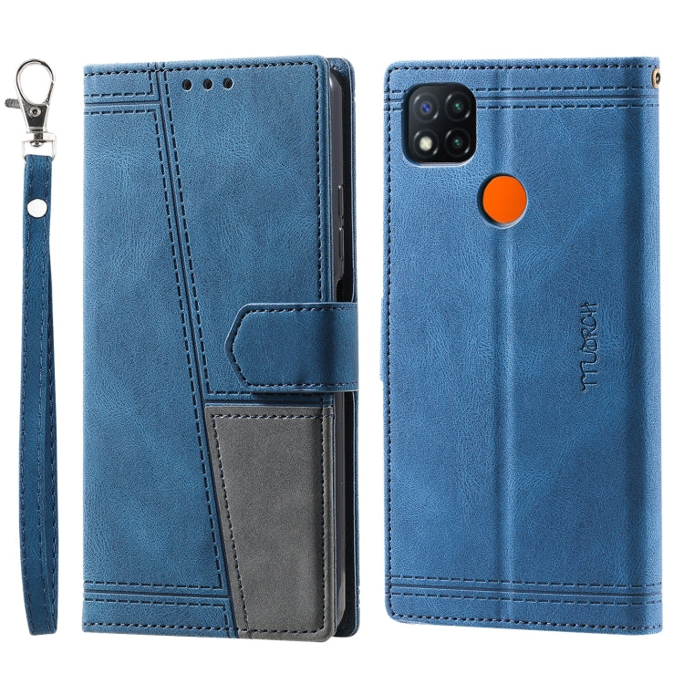 For Xiaomi Redmi 9C/Redmi 10A Splicing Leather Phone Case