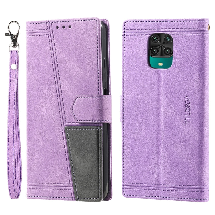 For Xiaomi Redmi Note 9 Pro Splicing Leather Phone Case