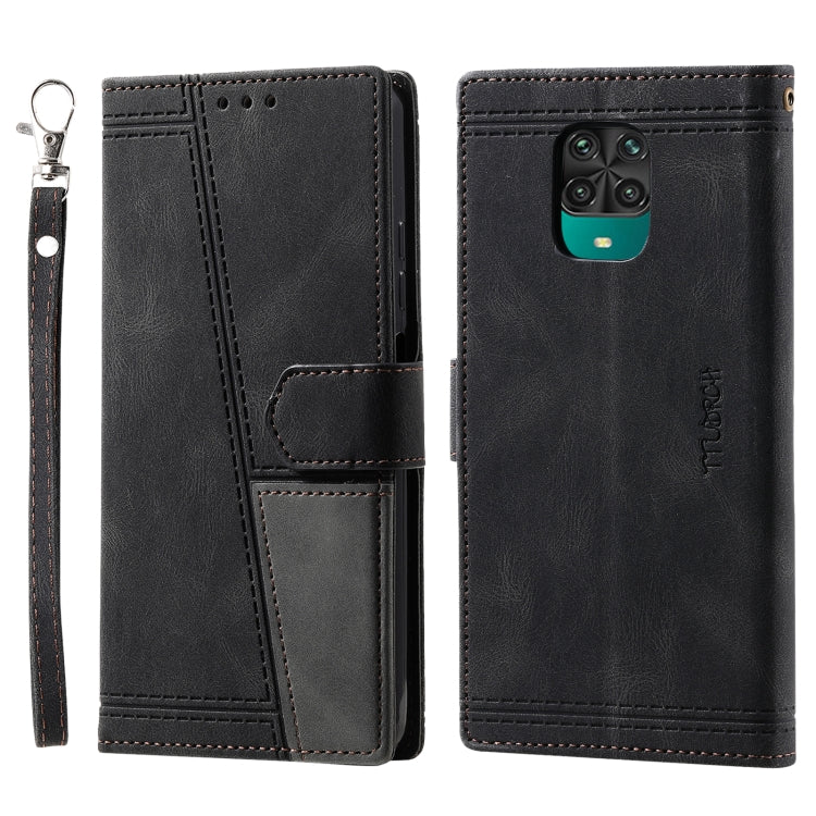 For Xiaomi Redmi Note 9 Pro Splicing Leather Phone Case