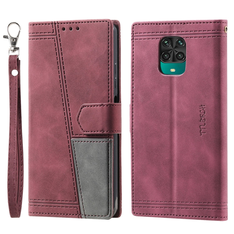 For Xiaomi Redmi Note 9 Pro Splicing Leather Phone Case