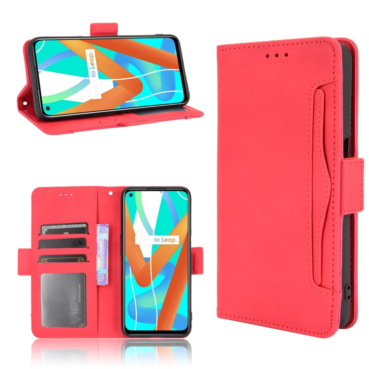 For OPPO Realme 9 5G India / V13 5G / 8 5G Skin Feel Calf Texture Card Slots Leather Phone Case