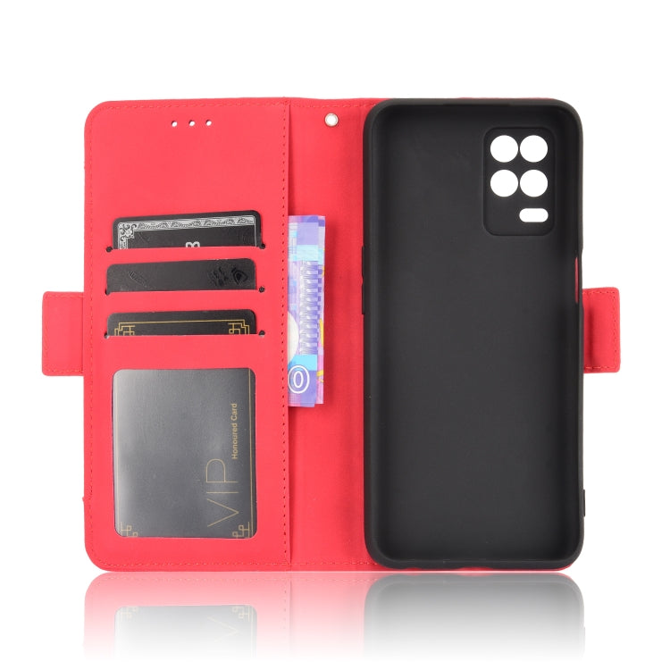 For OPPO Realme 9 5G India / V13 5G / 8 5G Skin Feel Calf Texture Card Slots Leather Phone Case