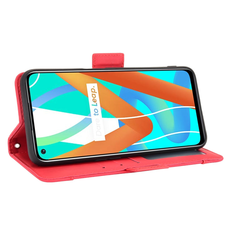 For OPPO Realme 9 5G India / V13 5G / 8 5G Skin Feel Calf Texture Card Slots Leather Phone Case