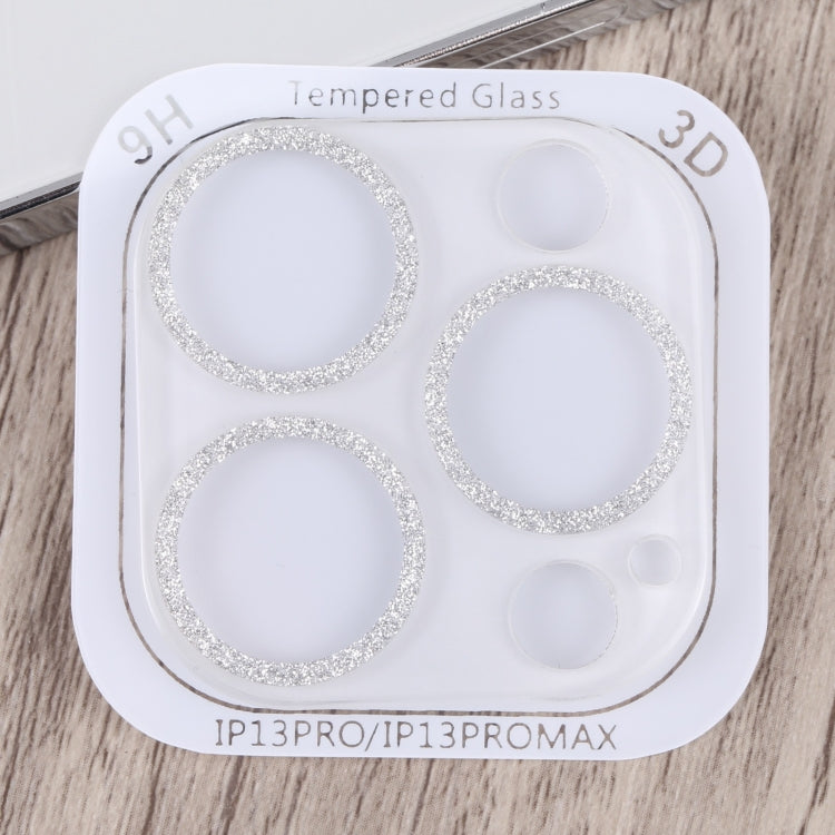 For iPhone 13 Pro / 13 Pro Max Glitter Ring Tempered Glass Camera Lens Film