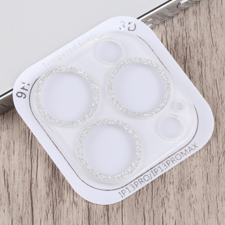 For iPhone 13 Pro / 13 Pro Max Glitter Ring Tempered Glass Camera Lens Film