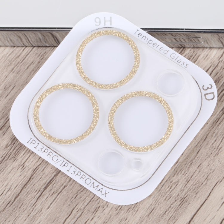For iPhone 13 Pro / 13 Pro Max Glitter Ring Tempered Glass Camera Lens Film