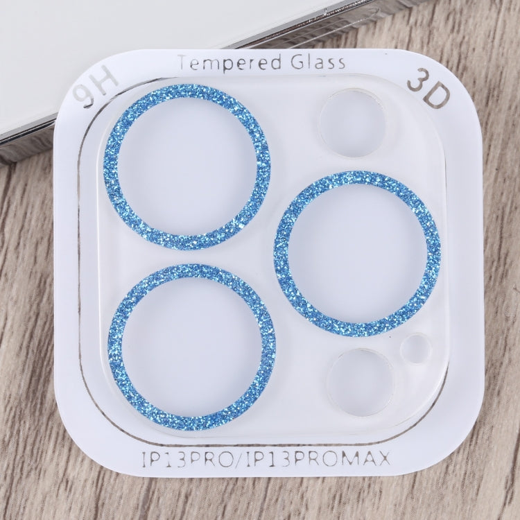 For iPhone 13 Pro / 13 Pro Max Glitter Ring Tempered Glass Camera Lens Film