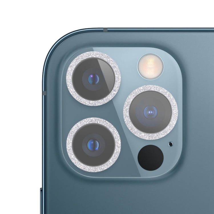 For iPhone 12 Pro Glitter Ring Tempered Glass Camera Lens Film