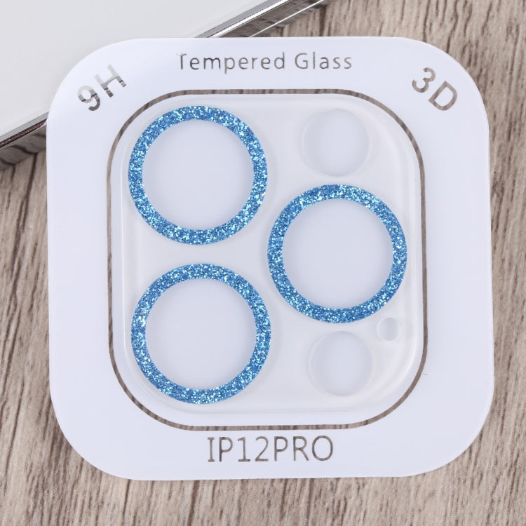 For iPhone 12 Pro Glitter Ring Tempered Glass Camera Lens Film