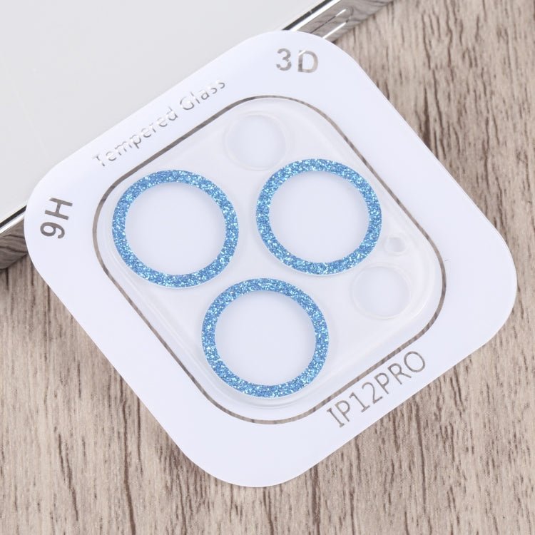 For iPhone 12 Pro Glitter Ring Tempered Glass Camera Lens Film