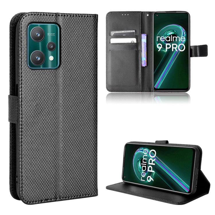 For OPPO Realme 9 5G Global / 9 Pro Diamond Texture Leather Phone Case