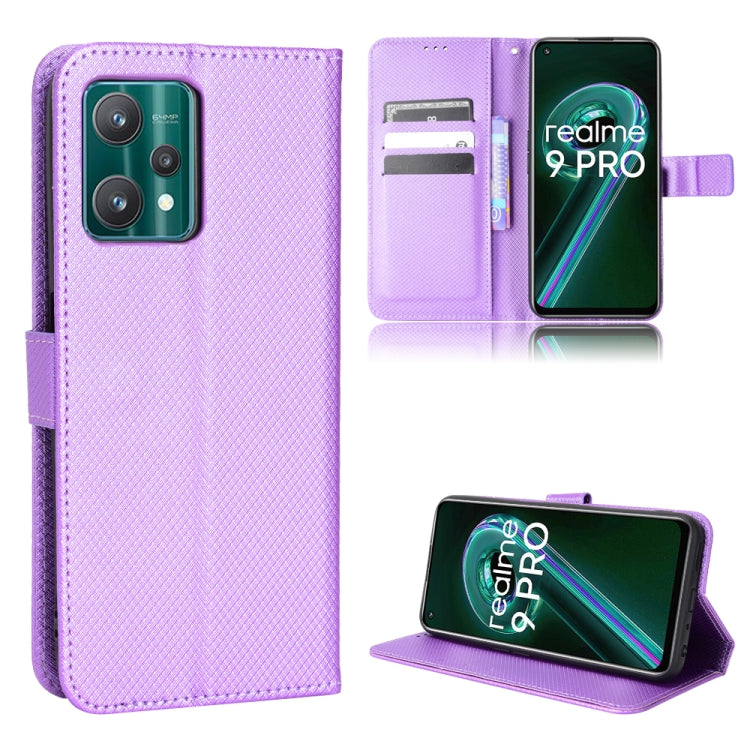 For OPPO Realme 9 5G Global / 9 Pro Diamond Texture Leather Phone Case