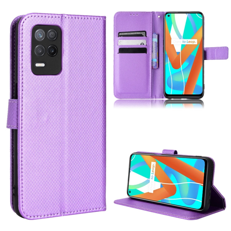 For OPPO Realme 9 5G India / V13 5G / 8 5G Diamond Texture Leather Phone Case