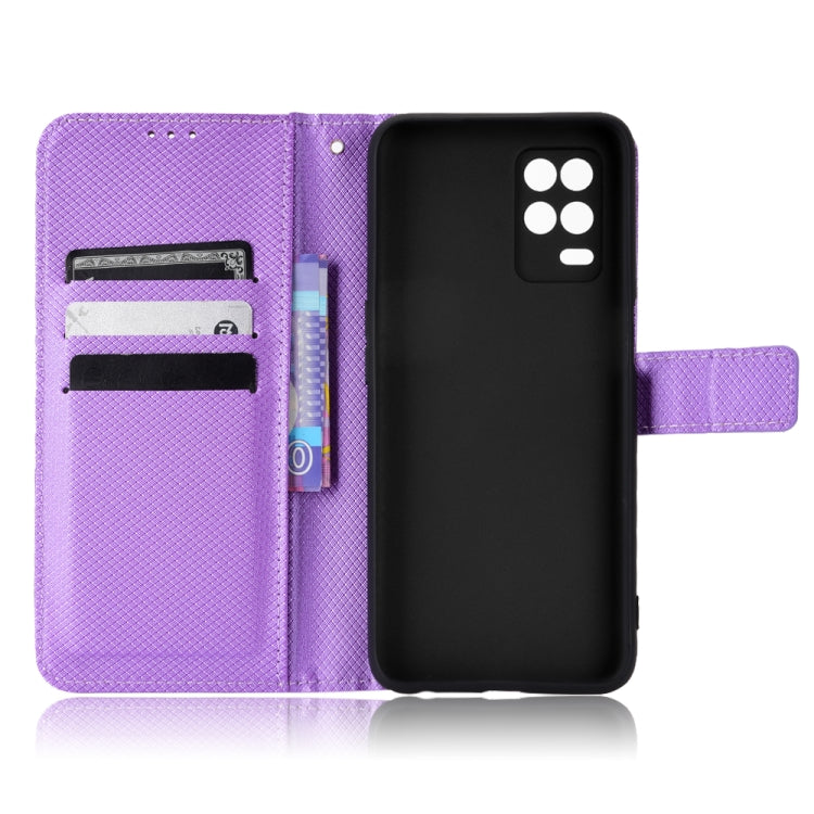 For OPPO Realme 9 5G India / V13 5G / 8 5G Diamond Texture Leather Phone Case