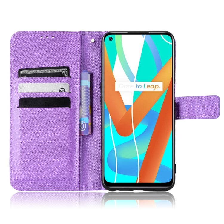 For OPPO Realme 9 5G India / V13 5G / 8 5G Diamond Texture Leather Phone Case