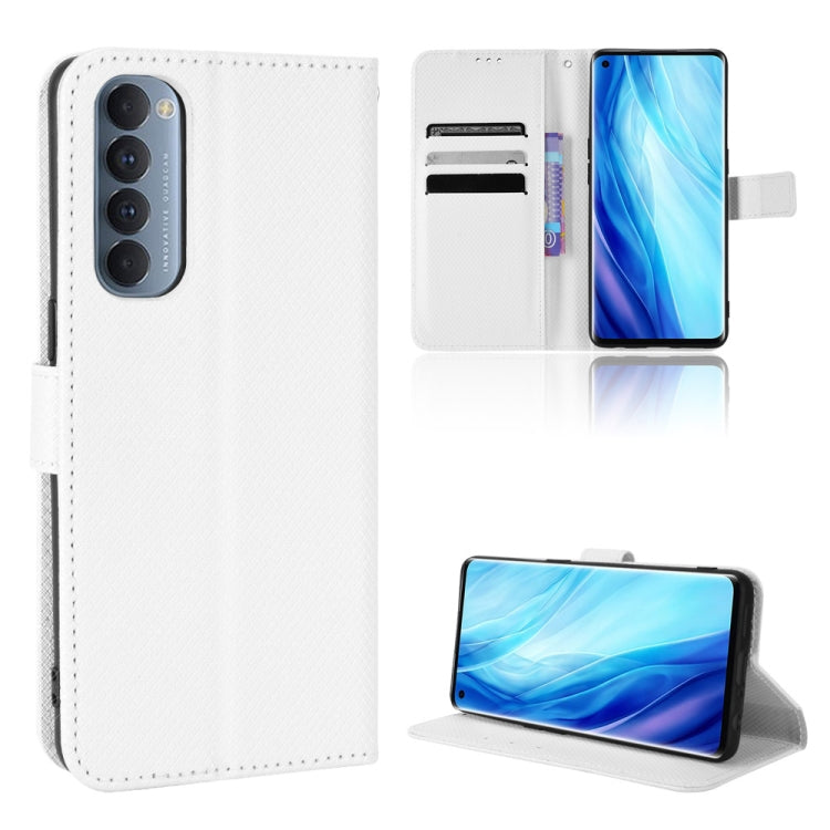 For OPPO Reno4 Pro Global&India&Southeast Asia Diamond Texture Leather Phone Case