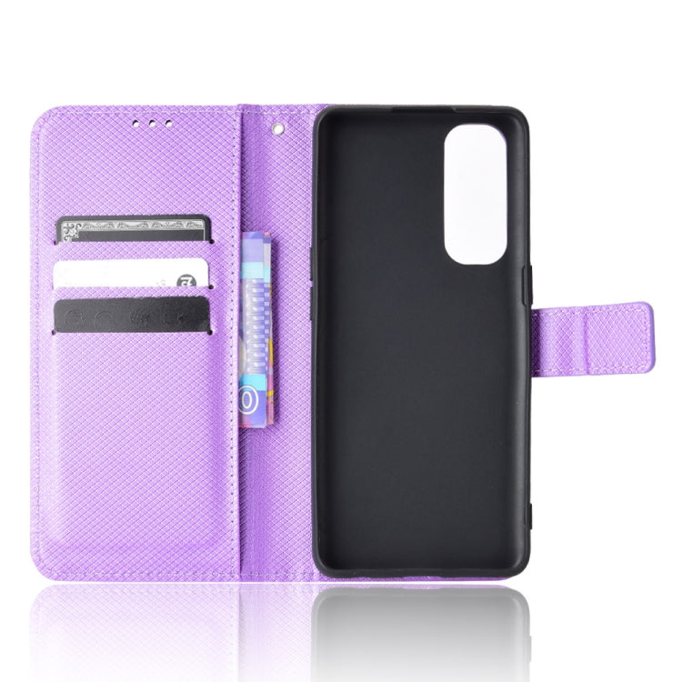 For OPPO Reno4 Pro Global&India&Southeast Asia Diamond Texture Leather Phone Case