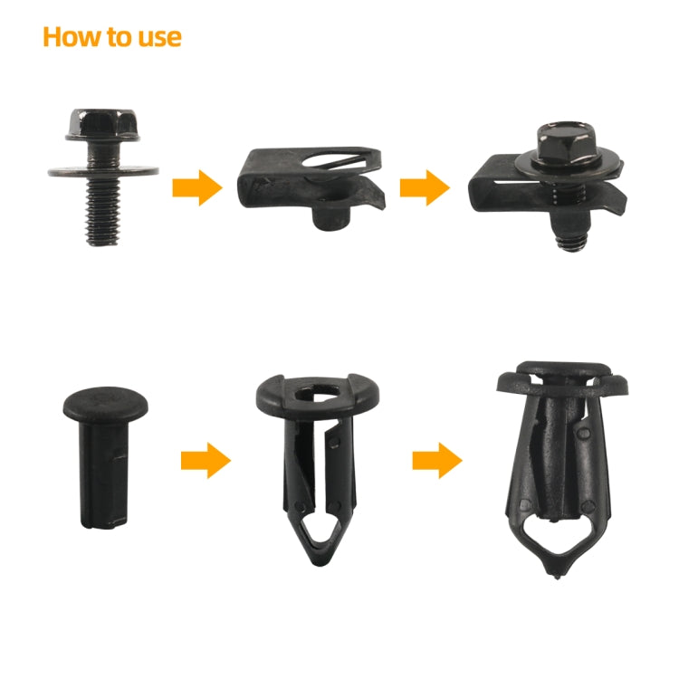 A6854 35 in 1 Car Hood Fender Bumper Fixing Kit for Infiniti G35 Sedan 2003-2008