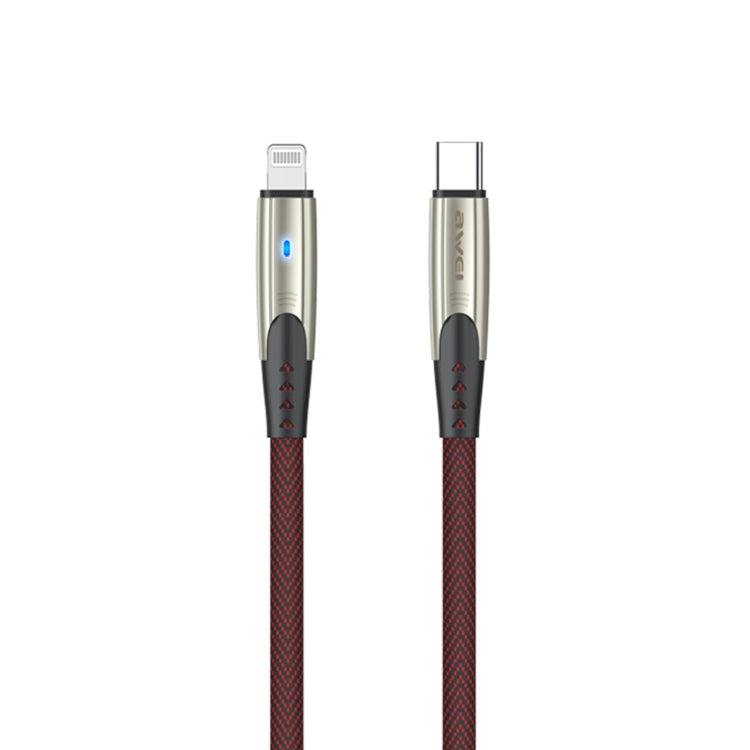 awei CL-119L Type-C / USB-C to 8 Pin Nylon Braid Fast Charging Cable, Length: 1m