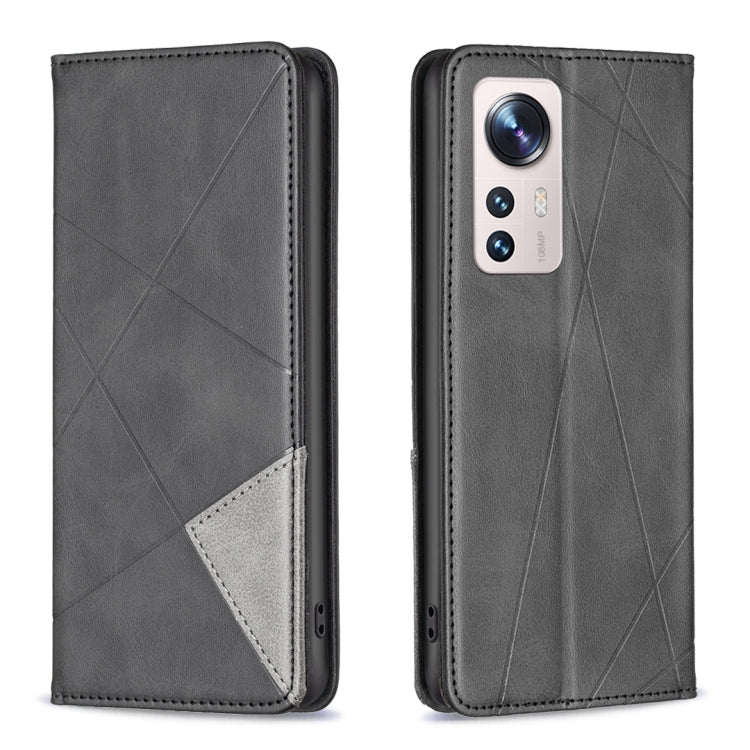For Xiaomi 12 Lite Prismatic Invisible Magnetic Leather Phone Case