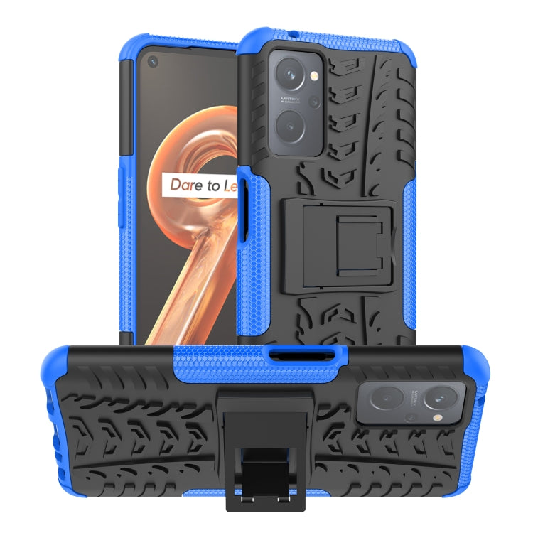 For OPPO Realme 9i Tire Texture TPU + PC Phone Case with Holder