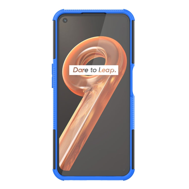 For OPPO Realme 9i Tire Texture TPU + PC Phone Case with Holder