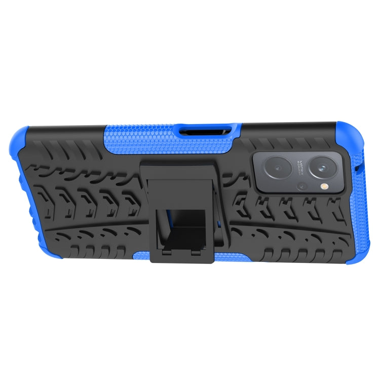 For OPPO Realme 9i Tire Texture TPU + PC Phone Case with Holder