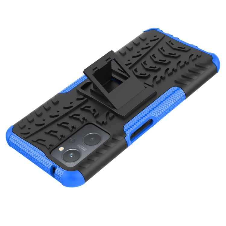 For OPPO Realme 9i Tire Texture TPU + PC Phone Case with Holder