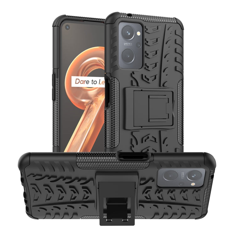 For OPPO Realme 9i Tire Texture TPU + PC Phone Case with Holder