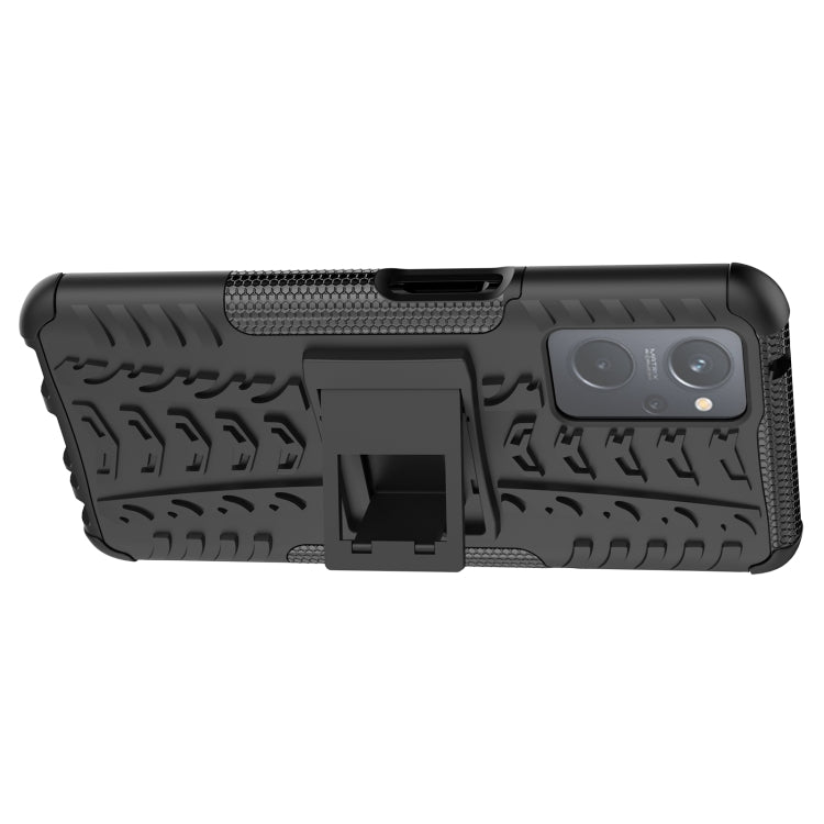 For OPPO Realme 9i Tire Texture TPU + PC Phone Case with Holder
