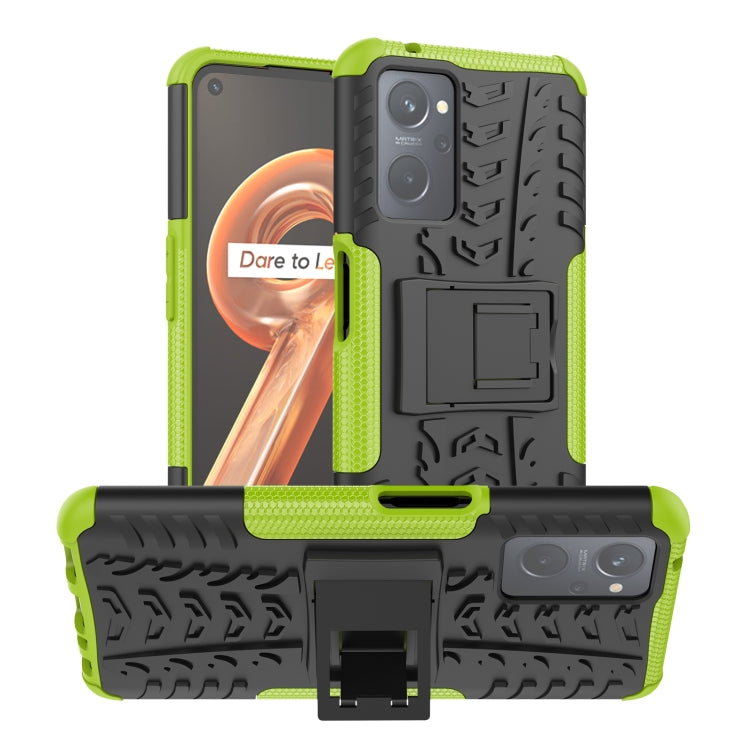 For OPPO Realme 9i Tire Texture TPU + PC Phone Case with Holder