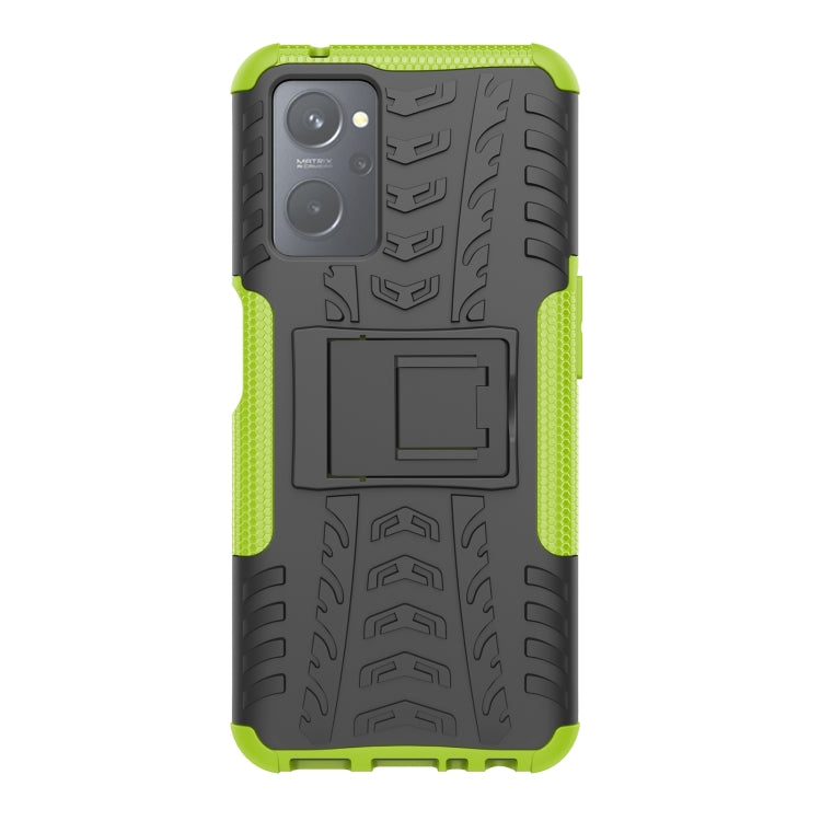 For OPPO Realme 9i Tire Texture TPU + PC Phone Case with Holder