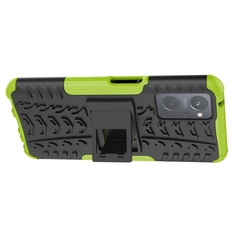 For OPPO Realme 9i Tire Texture TPU + PC Phone Case with Holder