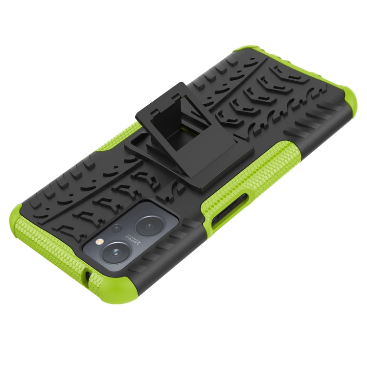 For OPPO Realme 9i Tire Texture TPU + PC Phone Case with Holder